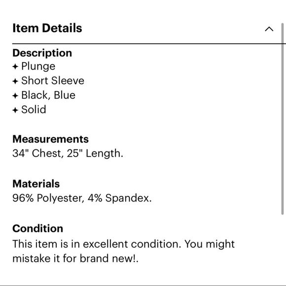 Carmen Carmen Marc Valvo Short Sleeve Zip Blouse Women's Small Navy - Picture 5 of 5